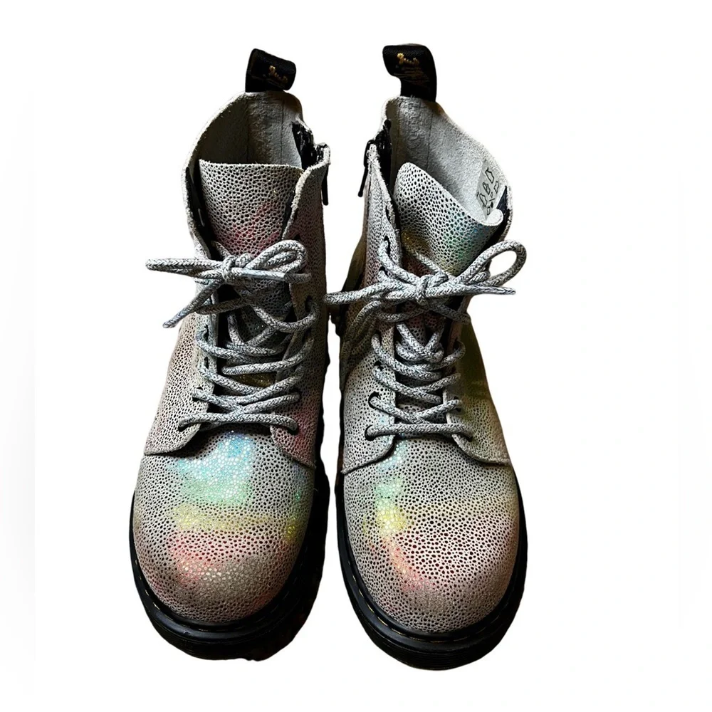 1460 Pascal Rainbow Boots US 4 Leather Ankle Youth Shoes Lace Up